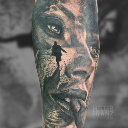 tatuaggio realistico Mister Franz Nola